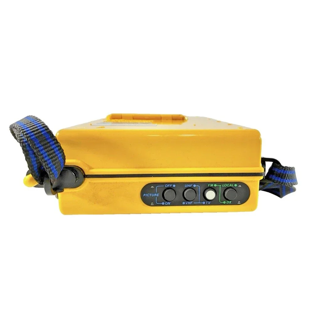 Sony Sports Watchman Model FD-45A Vintage Yellow Portable Radio/TV Parts/Repair